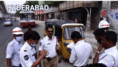 Siren Misuse & Mobile Distraction: Malkajgiri Traffic Police Slap ₹10.55 Lakh in Fines!